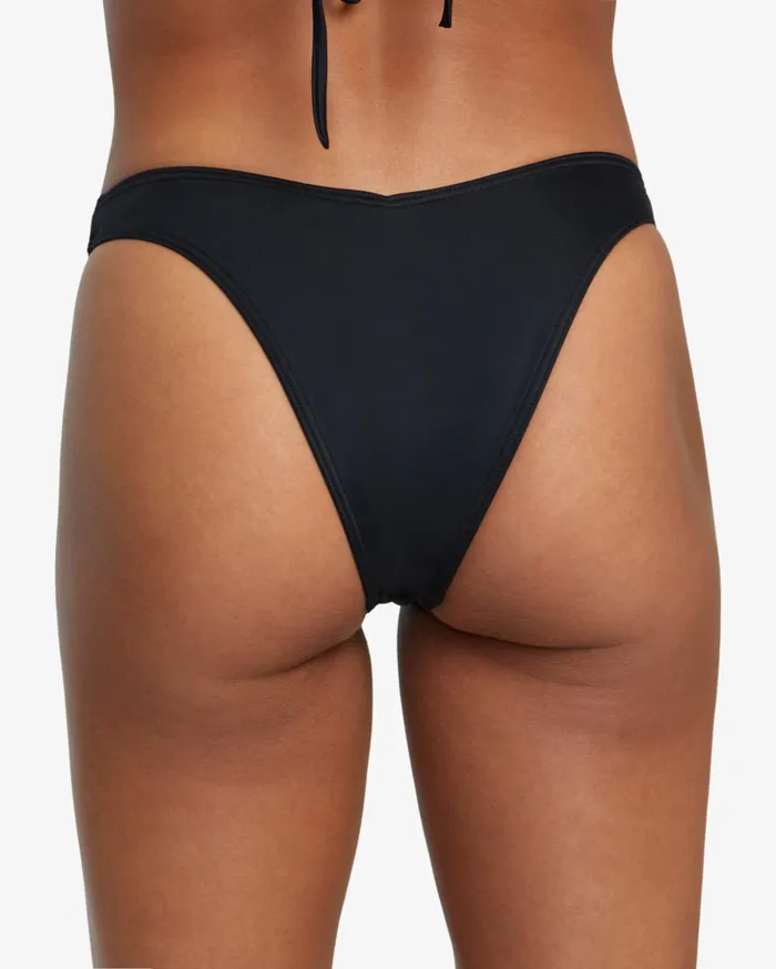 RVCA Bikini Bottoms Solid Medium Bikini Bottoms Black 8211 Women