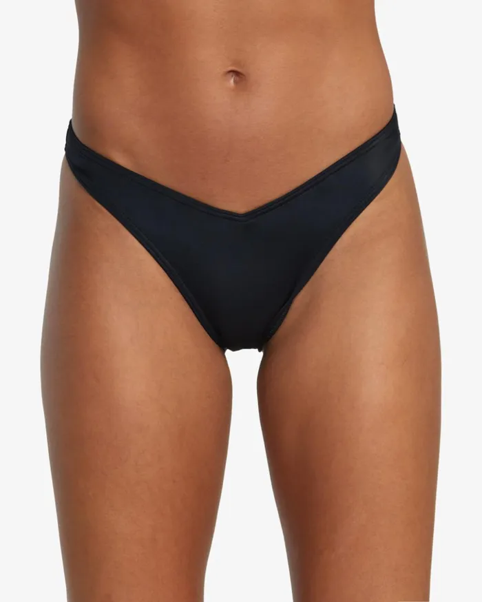 RVCA Bikini Bottoms Solid Medium Bikini Bottoms Black 8211 Women