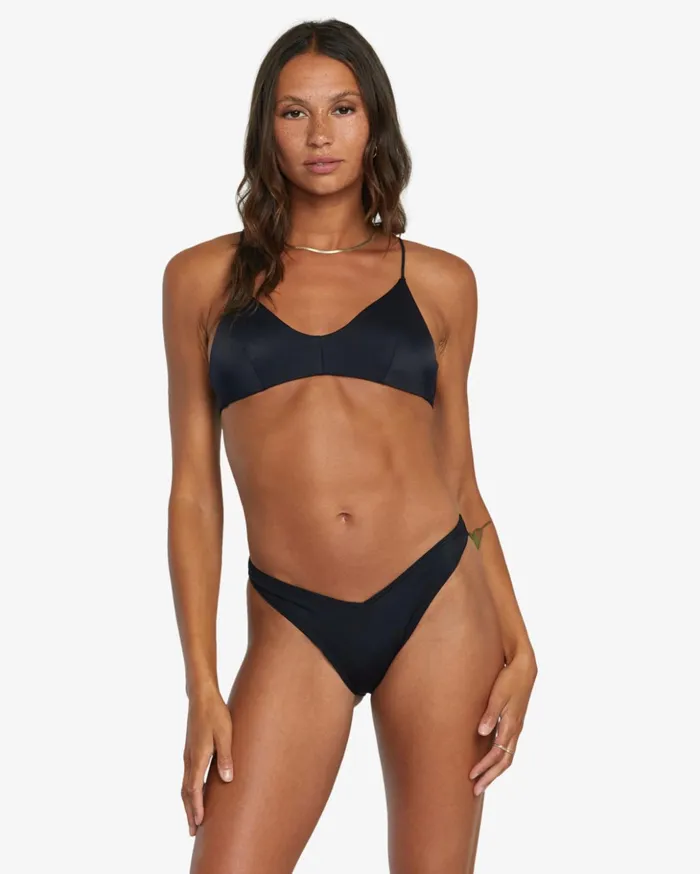 RVCA Bikini Bottoms Solid Medium Bikini Bottoms Black 8211 Women