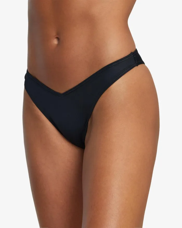 RVCA Bikini Bottoms Solid Medium Bikini Bottoms Black 8211 Women