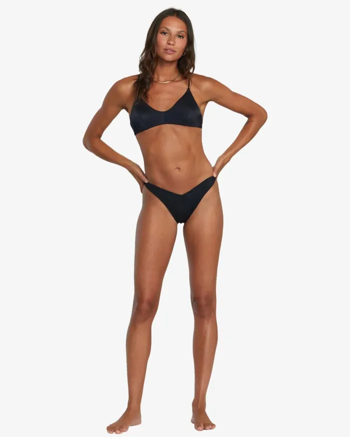 RVCA Bikini Bottoms Solid Medium Bikini Bottoms Black 8211 Women