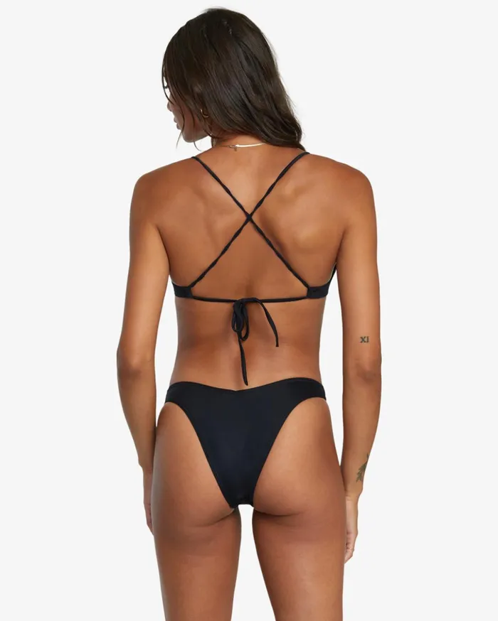 RVCA Bikini Bottoms Solid Medium Bikini Bottoms Black 8211 Women