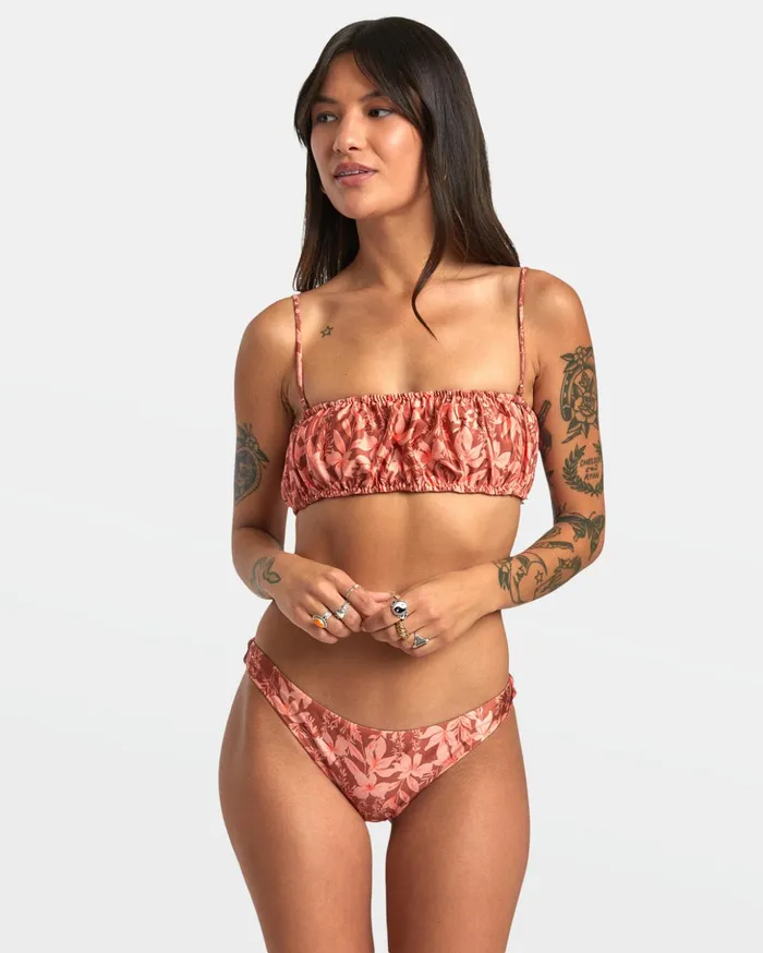 RVCA Bikini Tops Oasis 2Way Bandeau Bikini Top Sandlewood 8211 Women