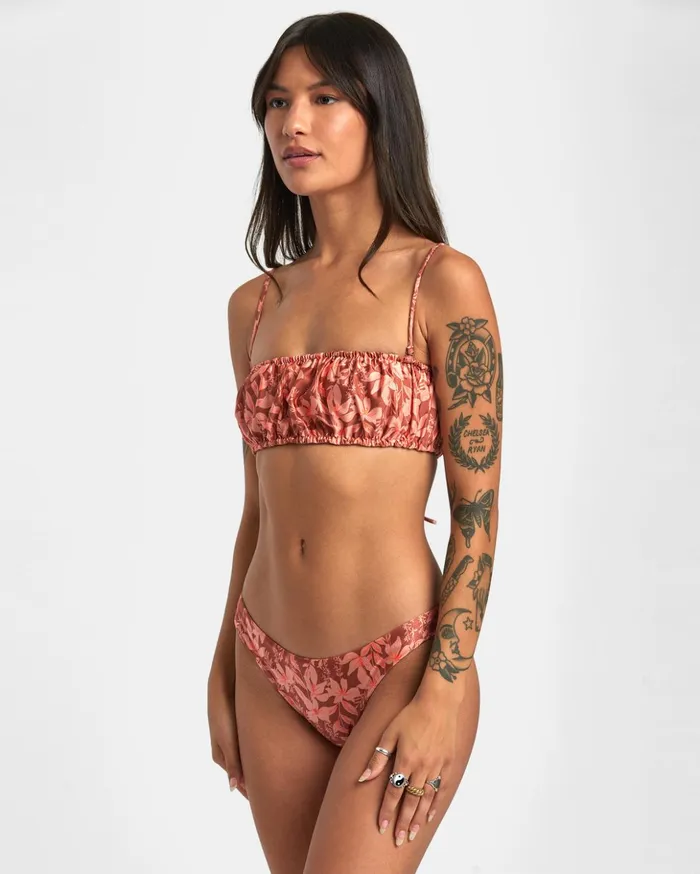 RVCA Bikini Tops Oasis 2Way Bandeau Bikini Top Sandlewood 8211 Women