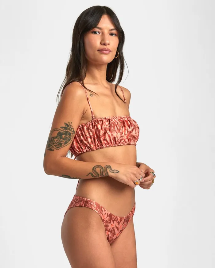 RVCA Bikini Tops Oasis 2Way Bandeau Bikini Top Sandlewood 8211 Women