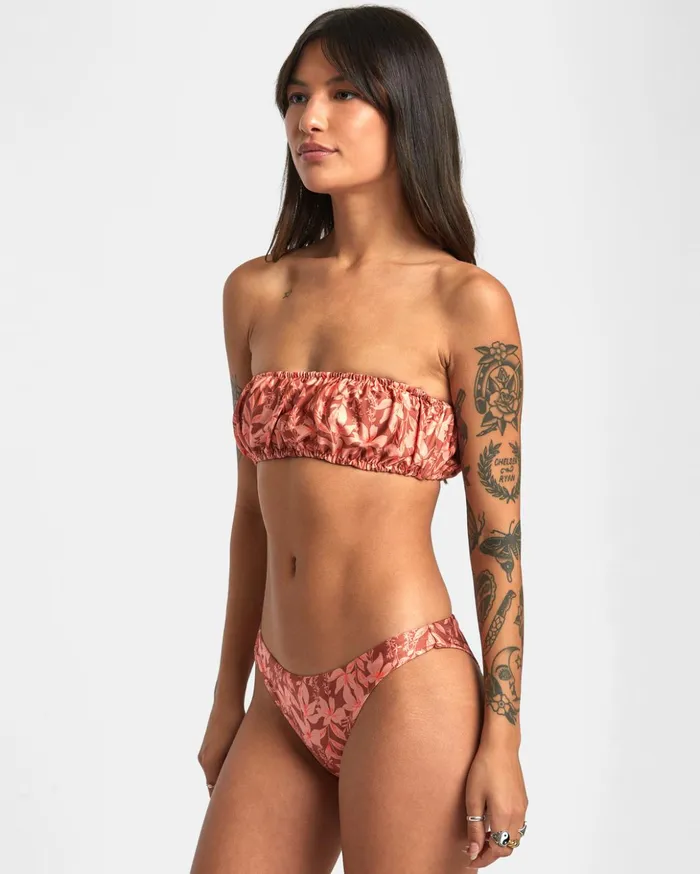 RVCA Bikini Tops Oasis 2Way Bandeau Bikini Top Sandlewood 8211 Women