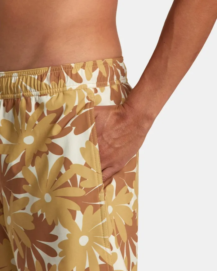 RVCA Boardshorts VA Pigment Elastic Waist Boardshorts 17034 Khaki 8211 Men