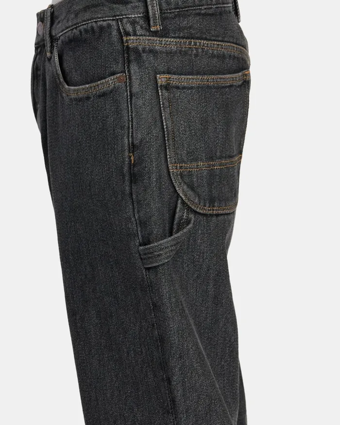 RVCA Denim Americana Chainmail Relaxed Fit Jeans Grey Rinse 8211 Men