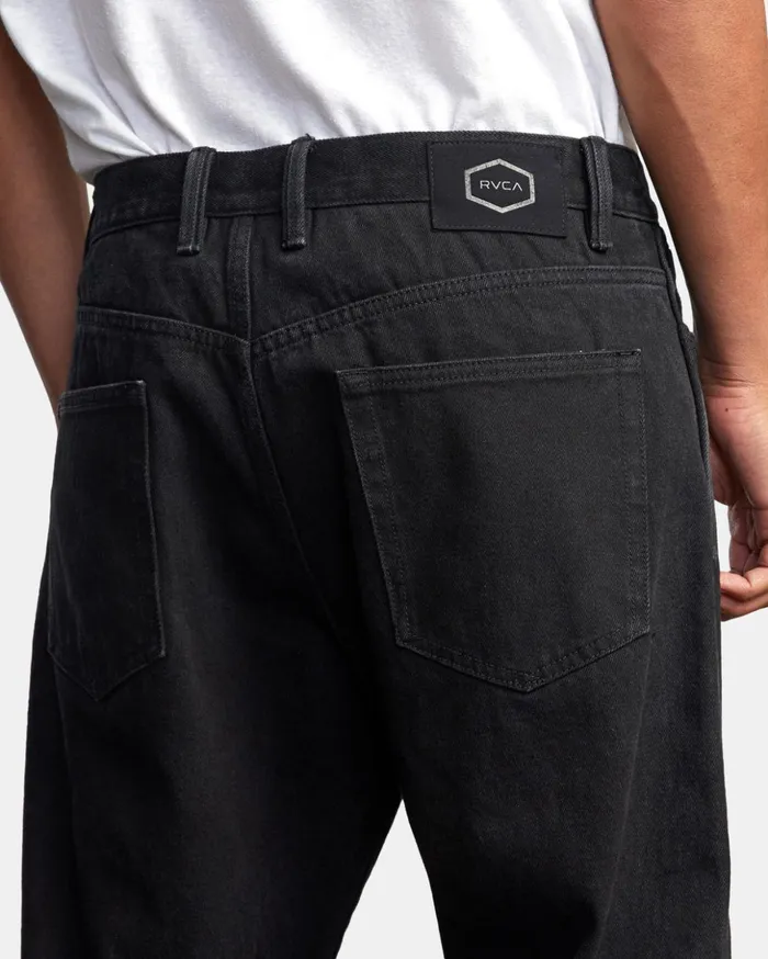 RVCA Denim Americana Relaxed Fit Denim Jeans Black Rinse 8211 Men