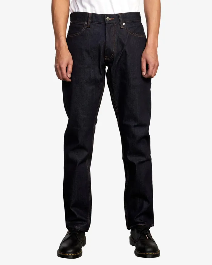 RVCA Denim Weekend Straight Fit Jeans Dark Indigo 8211 Men