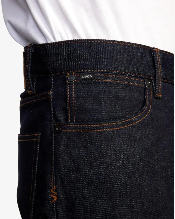 RVCA Denim Weekend Straight Fit Jeans Dark Indigo 8211 Men
