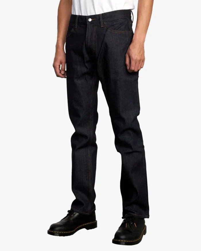 RVCA Denim Weekend Straight Fit Jeans Dark Indigo 8211 Men