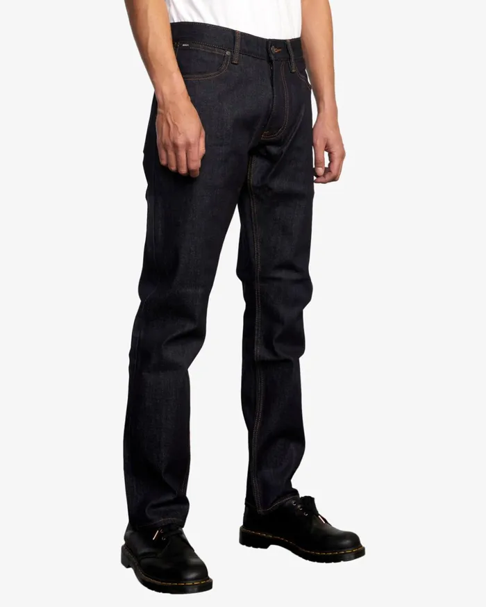 RVCA Denim Weekend Straight Fit Jeans Dark Indigo 8211 Men