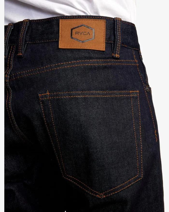 RVCA Denim Weekend Straight Fit Jeans Dark Indigo 8211 Men