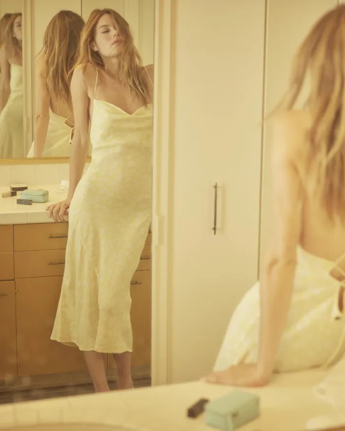 RVCA Dresses Rompers Camille Rowe Phoebe Midi Dress Vanilla 8211 Women