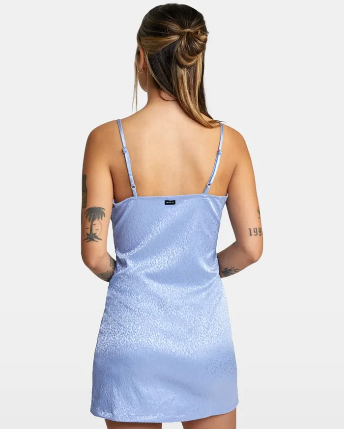 RVCA Dresses Rompers Explorer Tank Dress Grey Purple 8211 Women