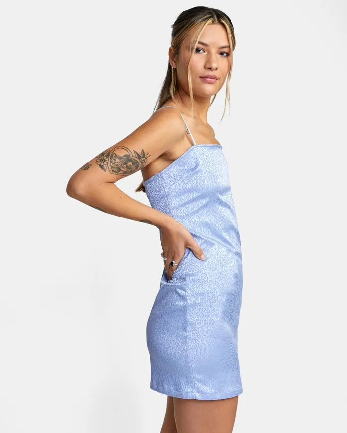 RVCA Dresses Rompers Explorer Tank Dress Grey Purple 8211 Women