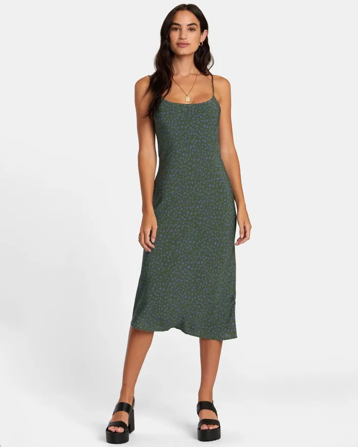 RVCA Dresses Rompers Maiden Midi Dress Leaf 8211 Women