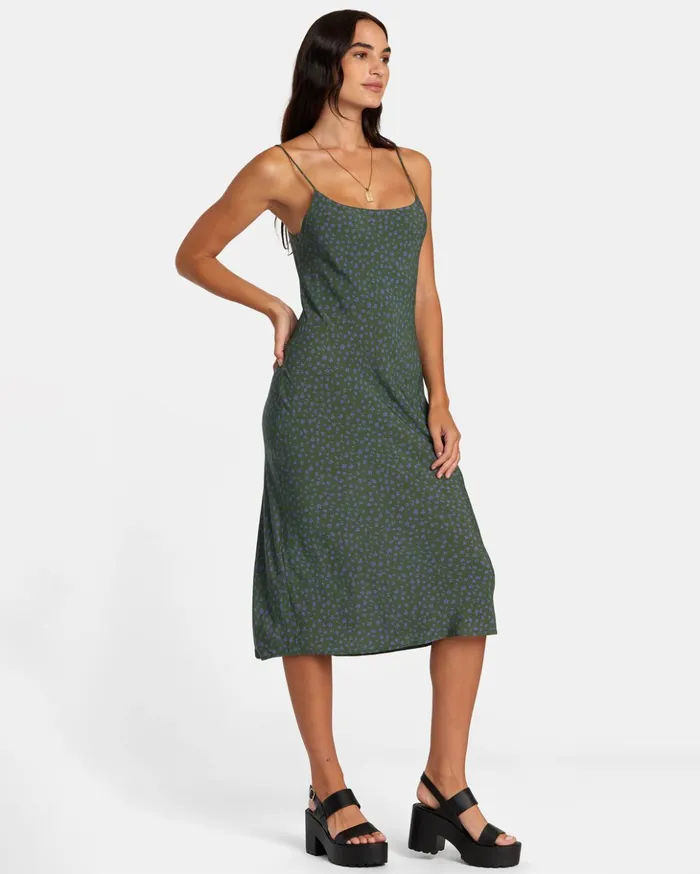 RVCA Dresses Rompers Maiden Midi Dress Leaf 8211 Women