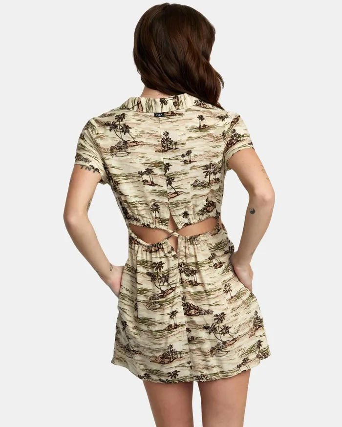 RVCA Dresses Rompers Rebound Mini Dress Cream 8211 Women
