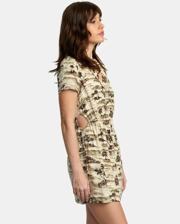 RVCA Dresses Rompers Rebound Mini Dress Cream 8211 Women