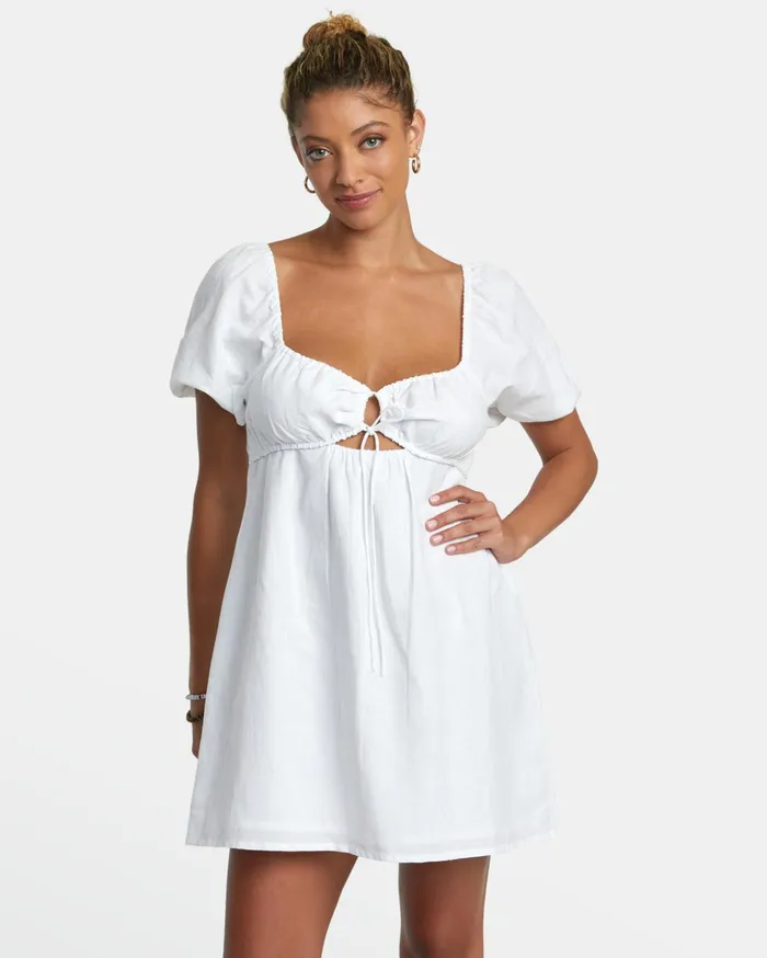 RVCA Dresses Rompers Sweet Talk Mini Dress Whisper White 8211 Women