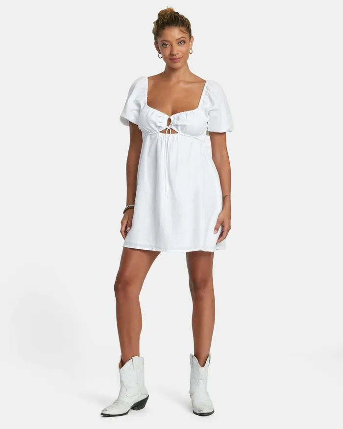 RVCA Dresses Rompers Sweet Talk Mini Dress Whisper White 8211 Women