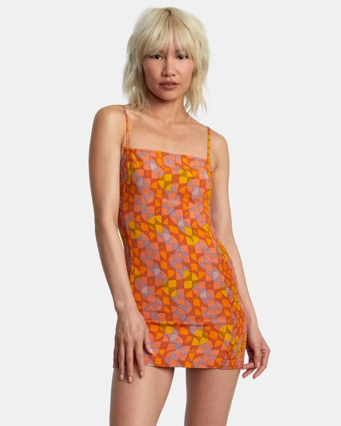 RVCA Dresses Rompers United Bodycon Dress Sandlewood 8211 Women