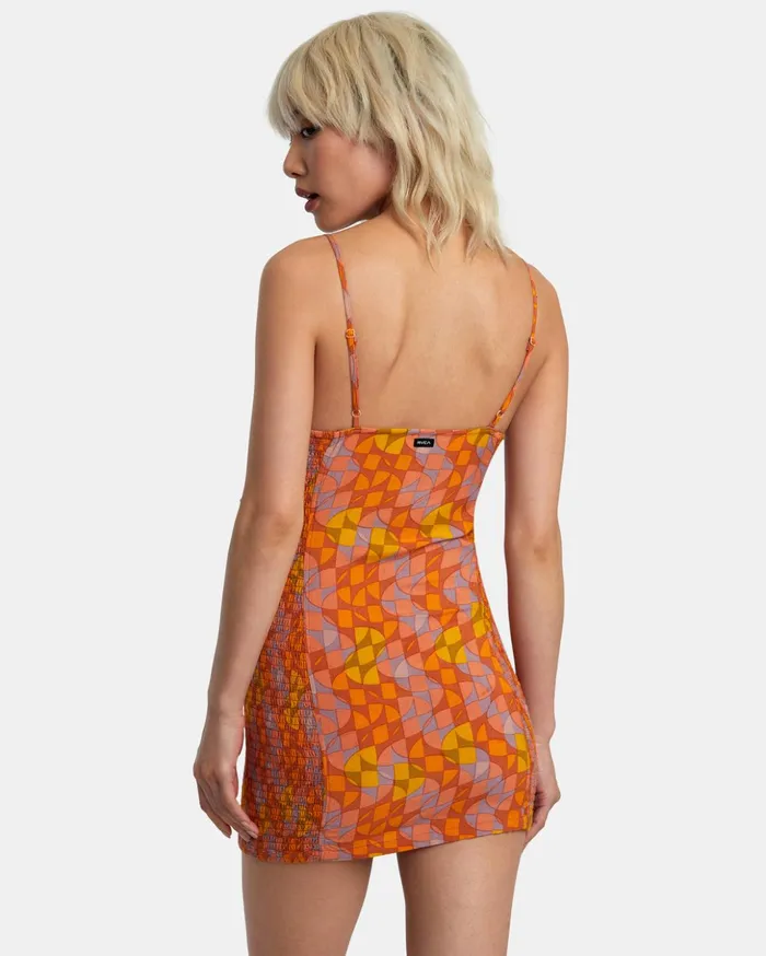 RVCA Dresses Rompers United Bodycon Dress Sandlewood 8211 Women
