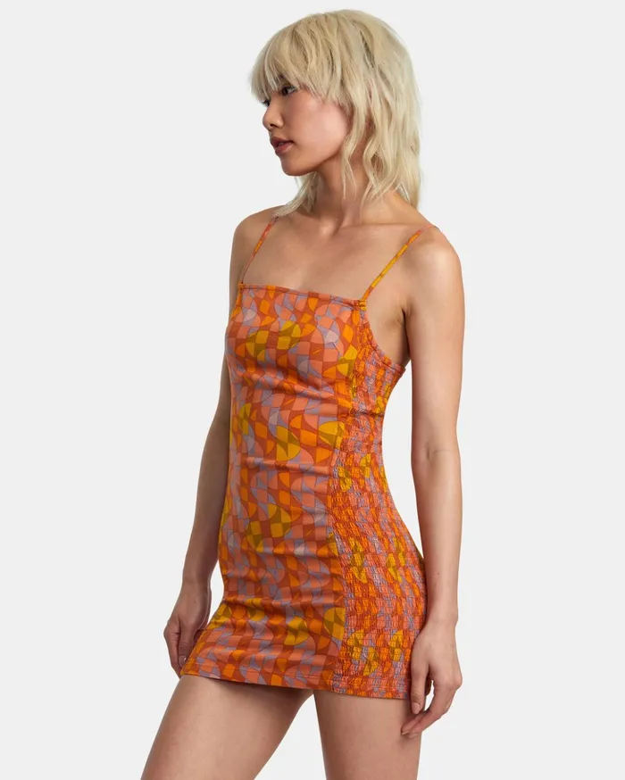 RVCA Dresses Rompers United Bodycon Dress Sandlewood 8211 Women