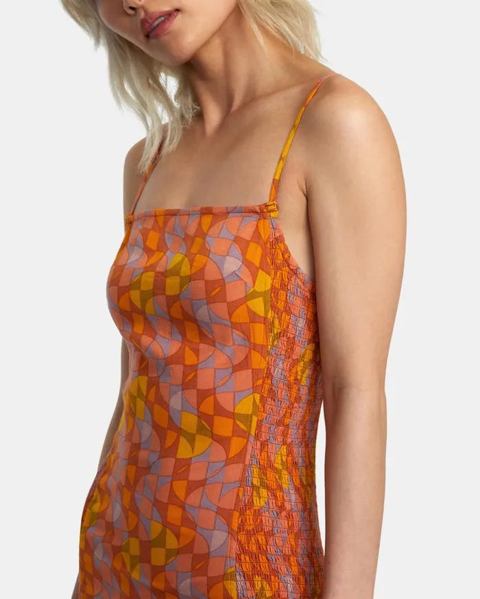 RVCA Dresses Rompers United Bodycon Dress Sandlewood 8211 Women