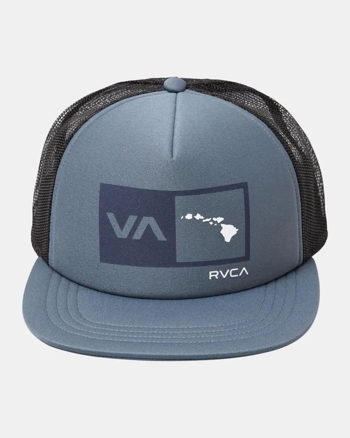 RVCA Hats Beanies ISLAND BALANCE FOAM TRUCKER Industrial Blue 8211 Men