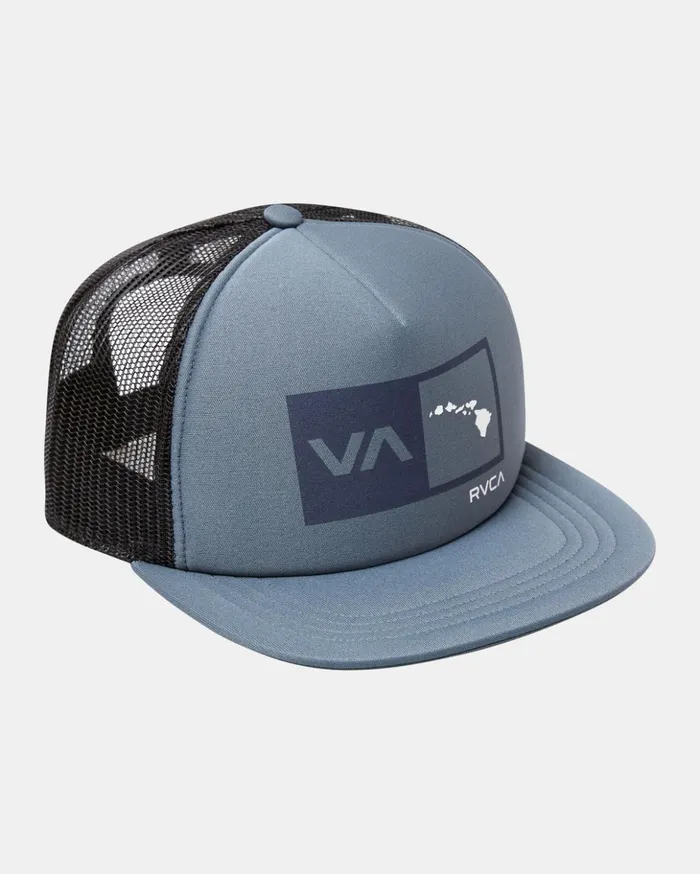 RVCA Hats Beanies ISLAND BALANCE FOAM TRUCKER Industrial Blue 8211 Men