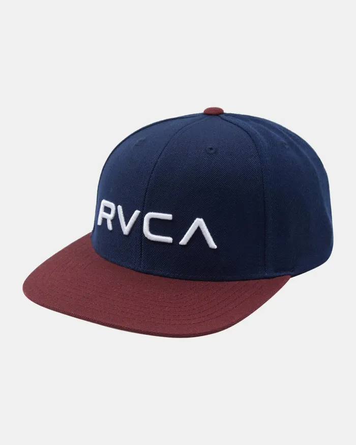 RVCA Hats Beanies RVCA Twill Snapback II Hat Navy 8211 Men