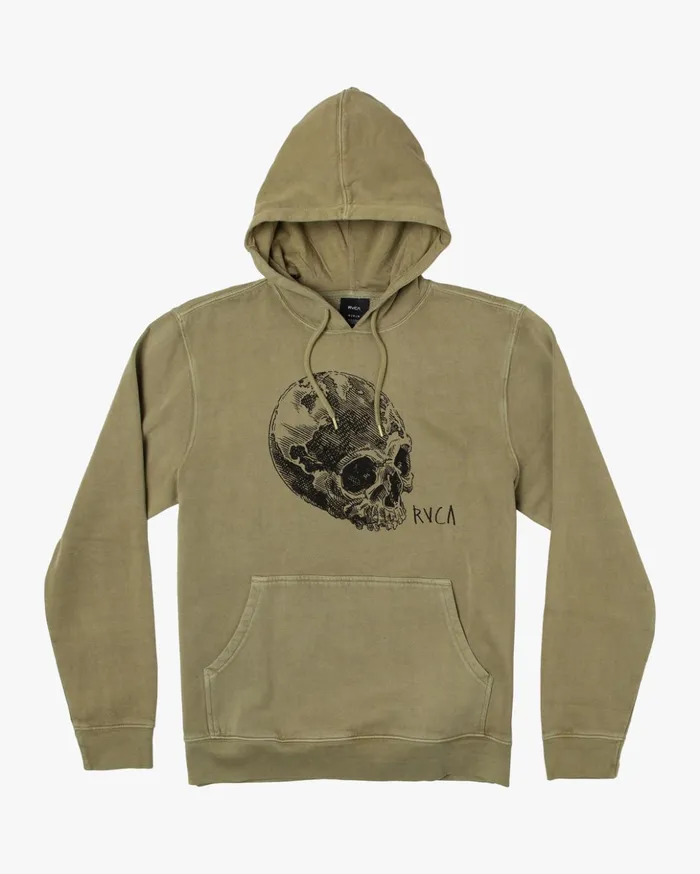 RVCA Hoodies Sweatshirts Doomsday Pullover Hoodie Mosstone 8211 Men