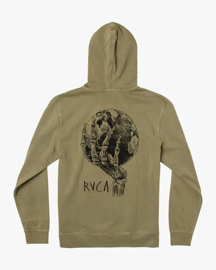 RVCA Hoodies Sweatshirts Doomsday Pullover Hoodie Mosstone 8211 Men