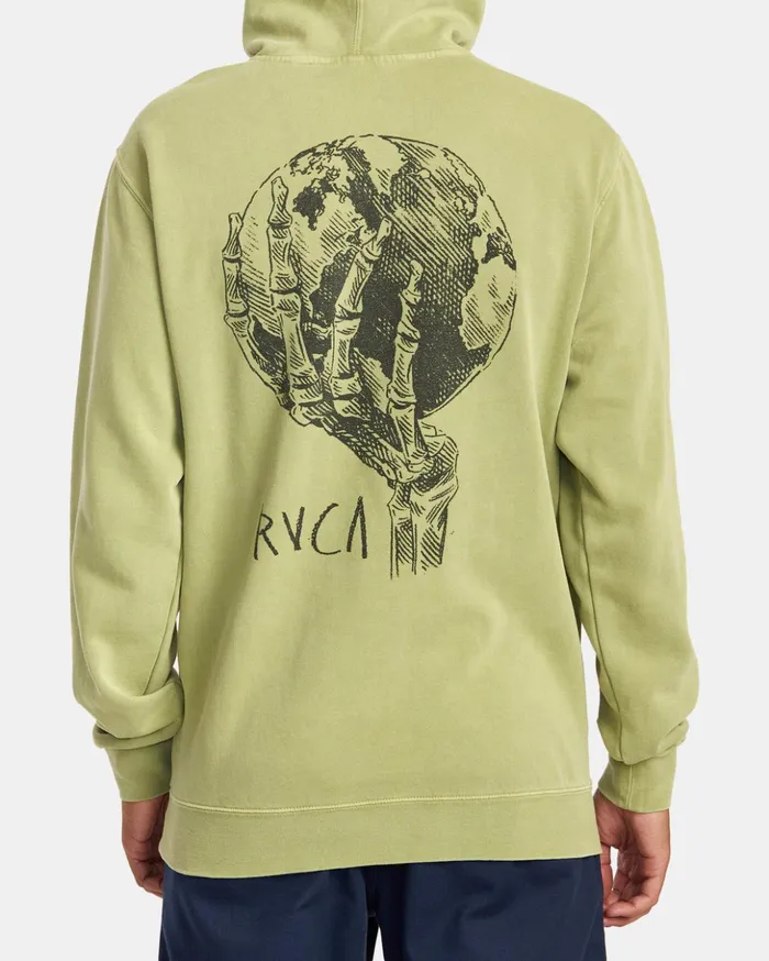 RVCA Hoodies Sweatshirts Doomsday Pullover Hoodie Mosstone 8211 Men