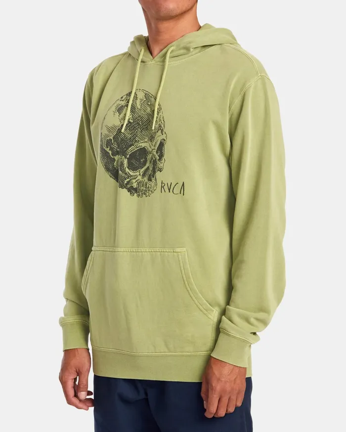 RVCA Hoodies Sweatshirts Doomsday Pullover Hoodie Mosstone 8211 Men
