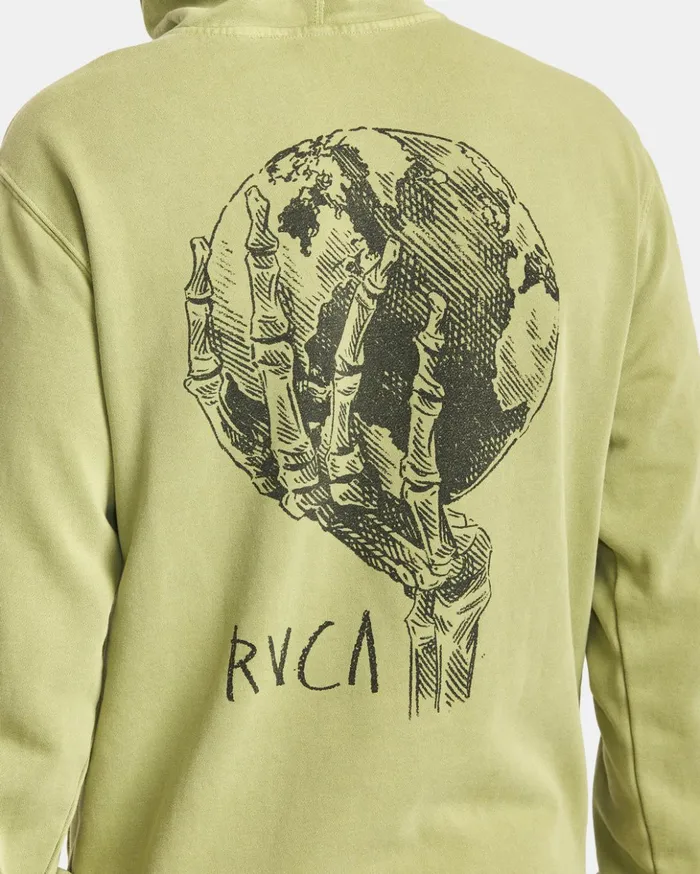 RVCA Hoodies Sweatshirts Doomsday Pullover Hoodie Mosstone 8211 Men