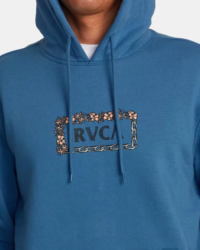 RVCA Hoodies Sweatshirts Food Chain Hoodie Cool Blue 8211 Men