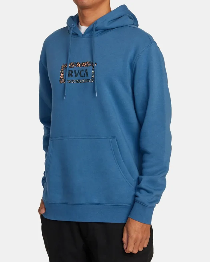 RVCA Hoodies Sweatshirts Food Chain Hoodie Cool Blue 8211 Men