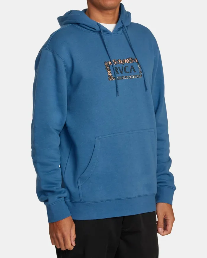 RVCA Hoodies Sweatshirts Food Chain Hoodie Cool Blue 8211 Men