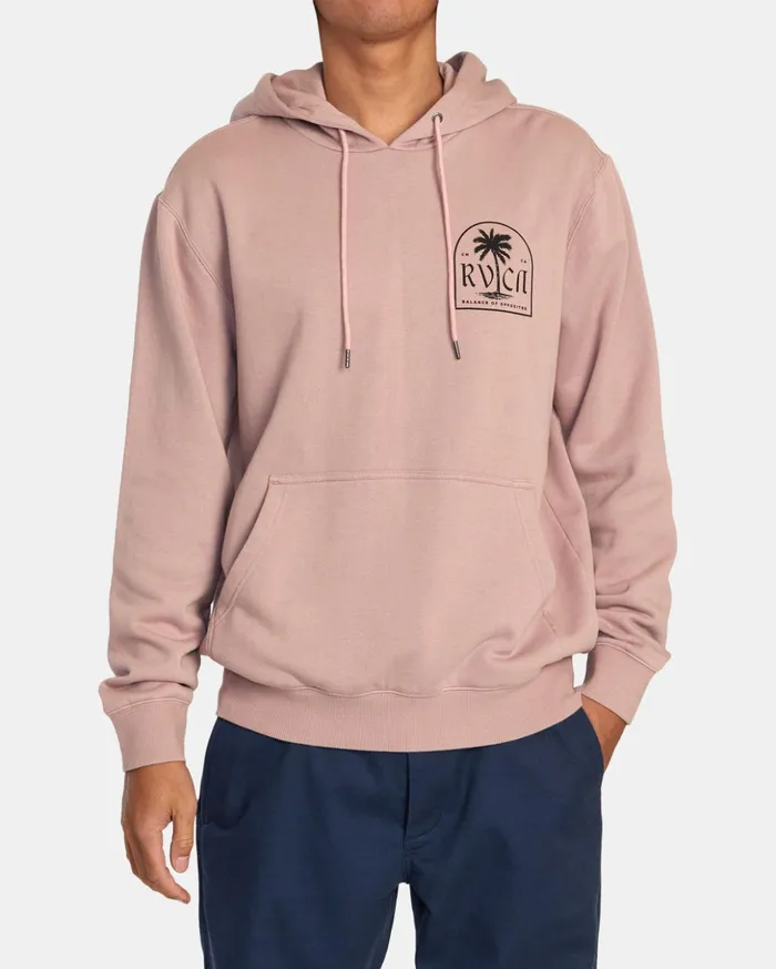 RVCA Hoodies Sweatshirts Mirage Pullover Hoodie Pale Mauve 8211 Men