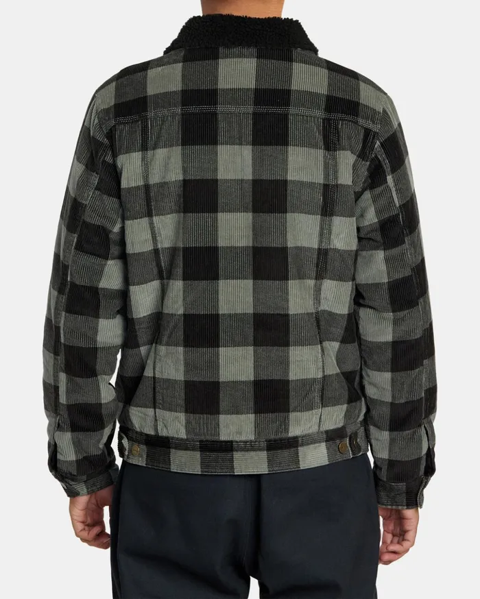 RVCA Jackets Waylon Corduroy Trucker Jacket Aloe 8211 Men