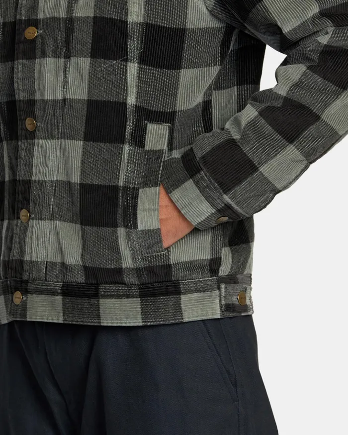 RVCA Jackets Waylon Corduroy Trucker Jacket Aloe 8211 Men