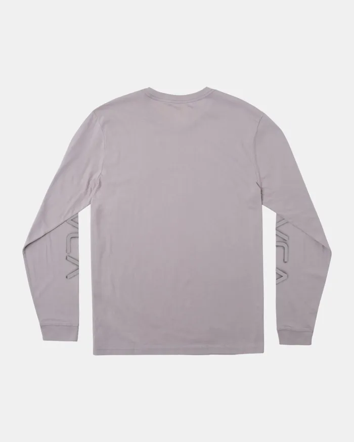 RVCA Long Sleeves Big Airbrush Long Sleeve TShirt Cement 8211 Men