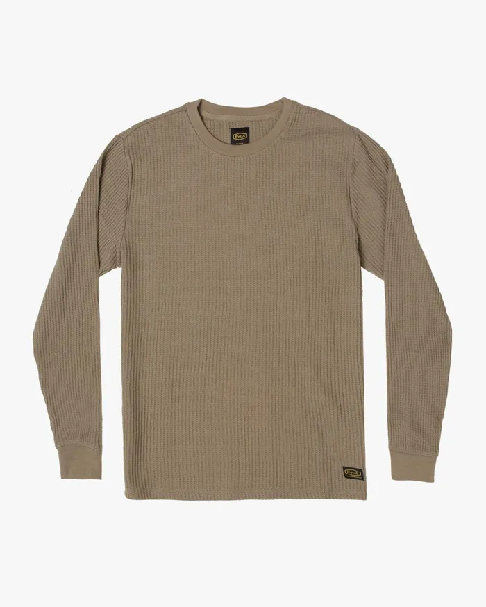 RVCA Long Sleeves Day Shift Long Sleeve Thermal Shirt Aloe 8211 Men