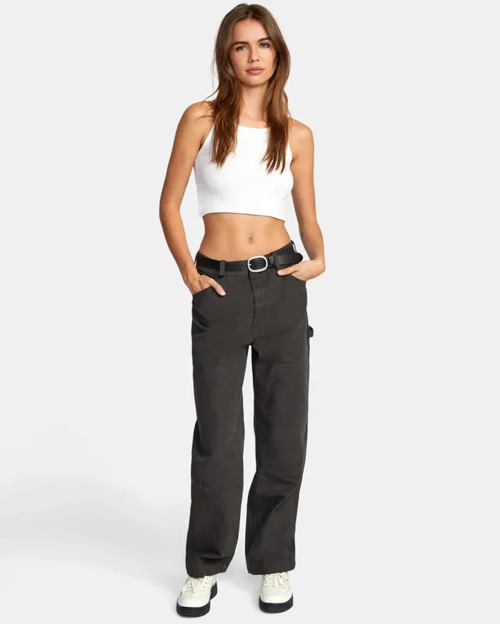 RVCA Pants Ballin Chain Woven Pants Faded Black 8211 Women
