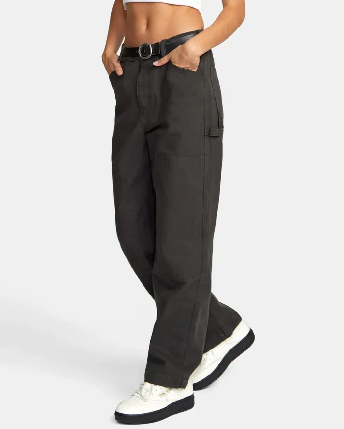 RVCA Pants Ballin Chain Woven Pants Faded Black 8211 Women