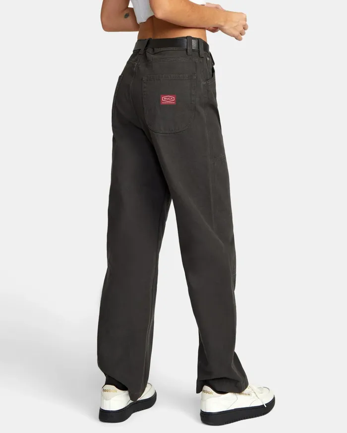 RVCA Pants Ballin Chain Woven Pants Faded Black 8211 Women